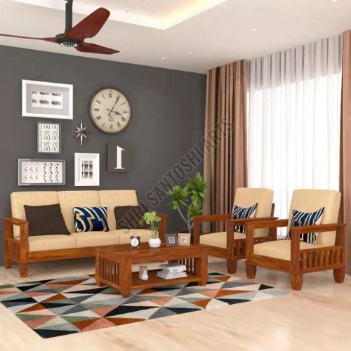 Solid Mango Wood Sofa Set