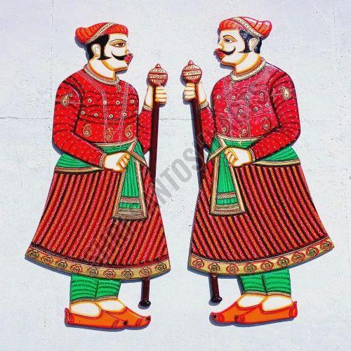 Wooden Rajasthani Dwarpal With Stand