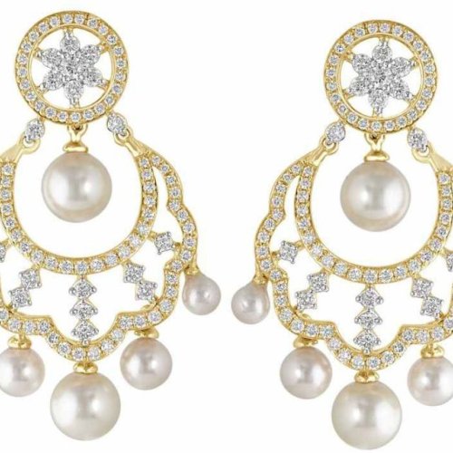 Diamond Gold Studded Earrings