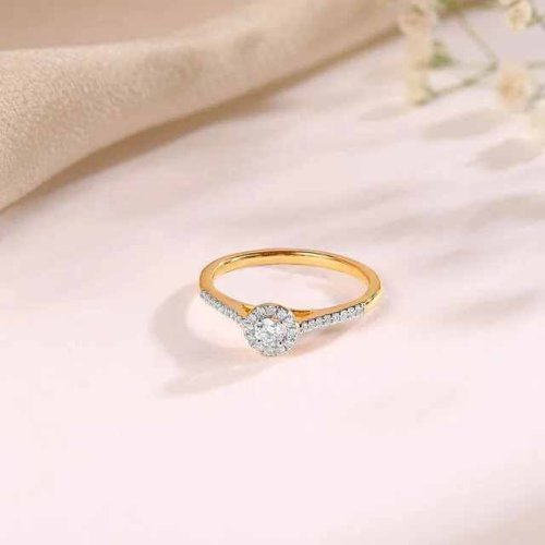 Eternal Halo Gold Diamond Finger Ring
