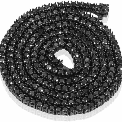 Hip Hop Style Black Diamond Chain