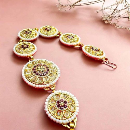 Traditional Bridal Diamond Gold Shishpatti