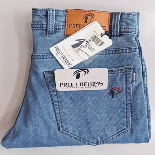 Preet Denim Mens Blue Jeans