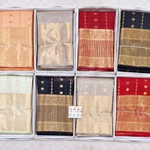 Zari Work Wedding Soft Silk Sarees