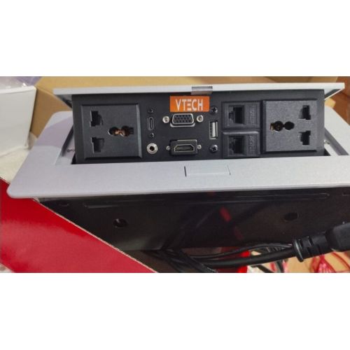 vga audio hdmi usb charging ports cable cubby
