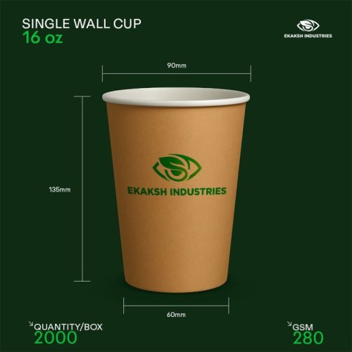 16 OZ Single Wall Paper Cup