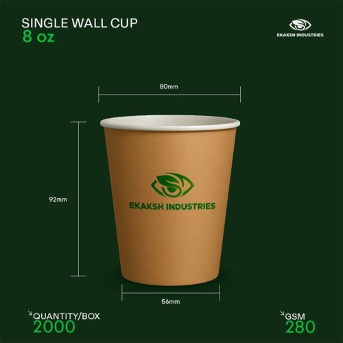 8 OZ Single Wall Paper Cup