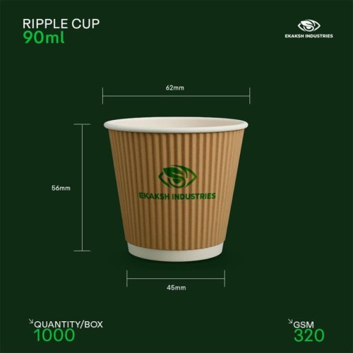 90ml Ripple Wall Paper Cup