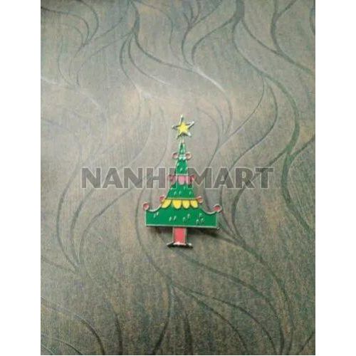 Brass Xmas Tree Lapel Pin