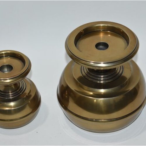Modern Spherical Pillar Candle Holder Set OF 2 Pcs
