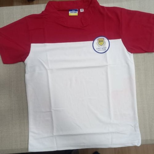 Poly Cotton Half Sleeve School Uniform T Shirt