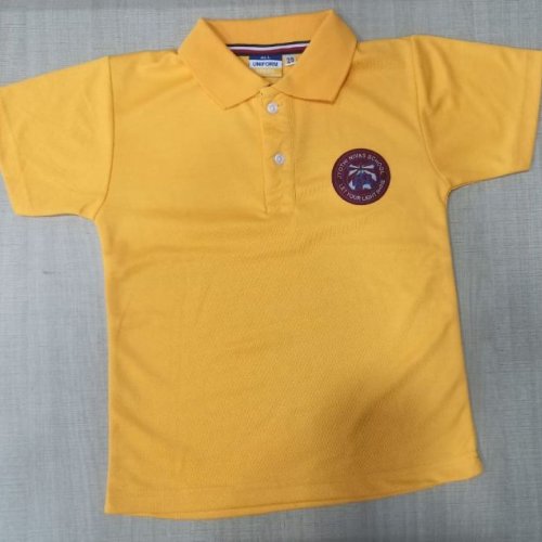 Poly Cotton Yellow School Uniform T Shirt
