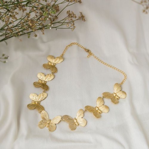 Butterfly Brass Necklace