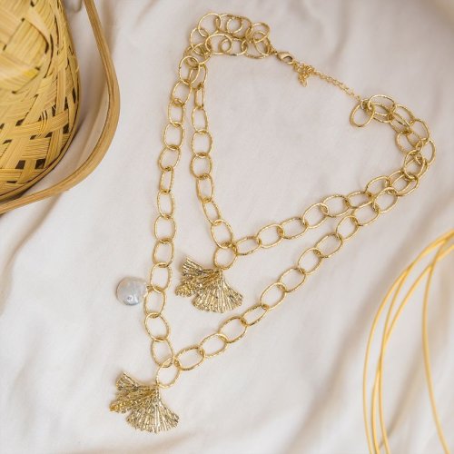 Chunky Brass Layered Necklace