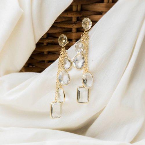 Glass Crystal Stone Earrings
