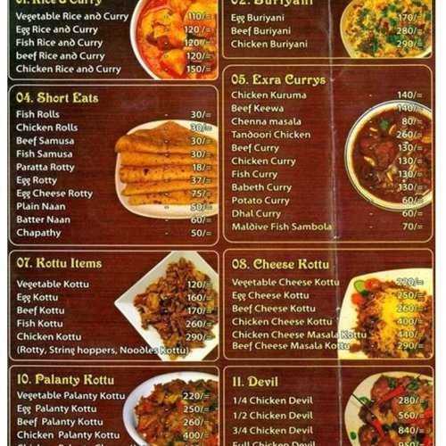 Menu Card Printing Services