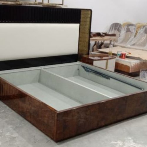 Brown King Size Wooden Bed