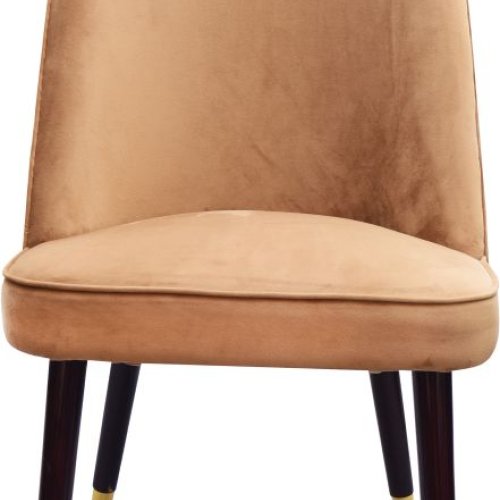 Brown Metal Frame Padded Dining Chair
