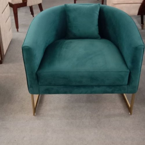 Green Metal Frame Single Seater Sofa Chair