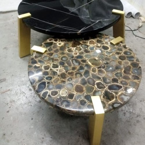 Round Marble Top Center Table