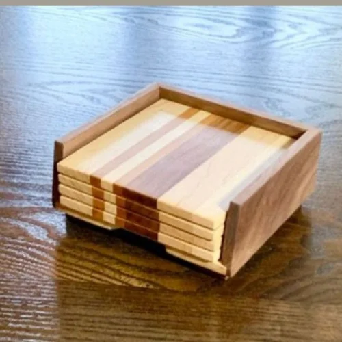Wooden Tea Coaster Set