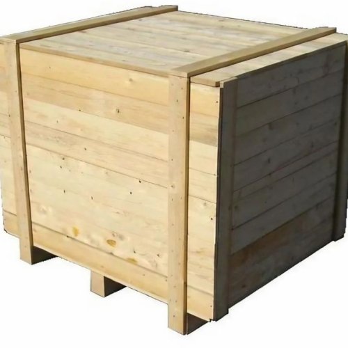 Wooden Storage Crate with Lid and Pallet Base