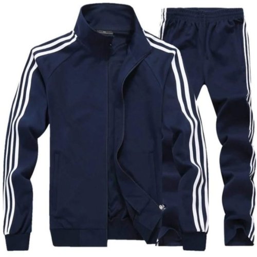 Polyester Mens Blue Tracksuit