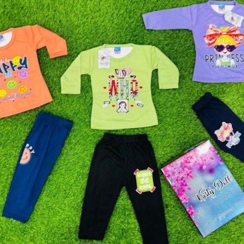 Girls Printed Pajama Set