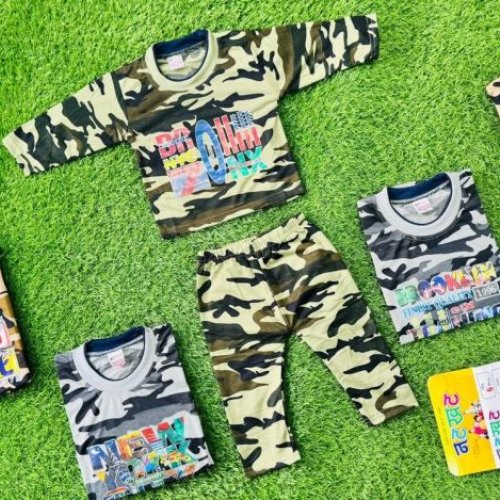 Boys Army Printed Pajama Set