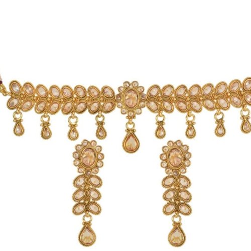 Golden Kundan Necklace Set