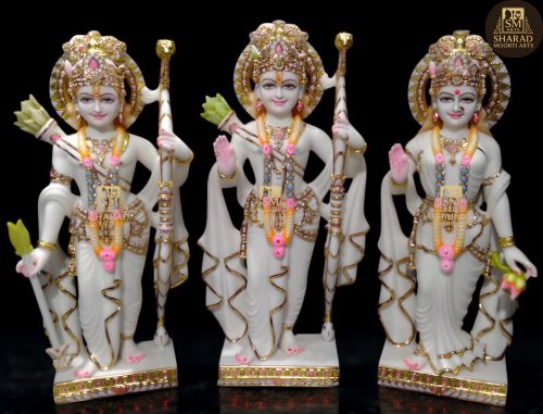Exclusive RAM Darbar Marble Moorti Set