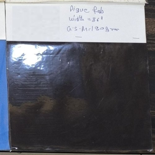 180 GSM Black Pique Fabric