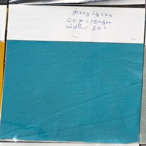 180 GSM Blue Jersey Lycra Fabric