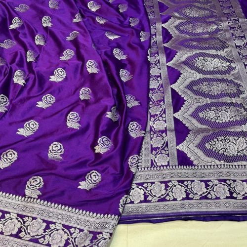 Mashru Silk Sarees New Rose Design