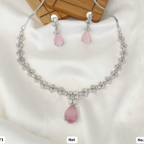 Designer American Diamond Necklace Set