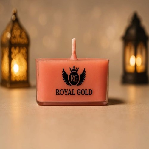 Royal Gold Red Square Soy Wax Tea Light Candle