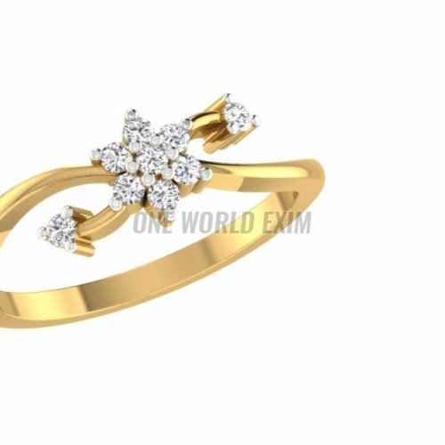 18 Carat Round Real Diamond Gold Rings