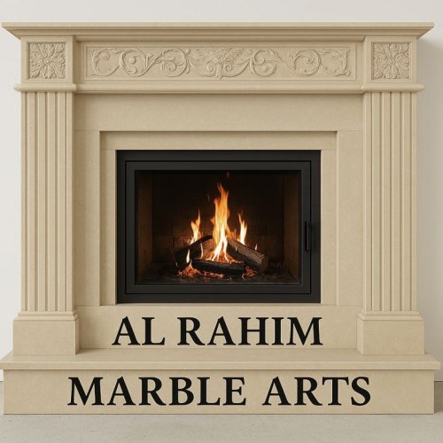 Minimalist Sandstone Fireplace