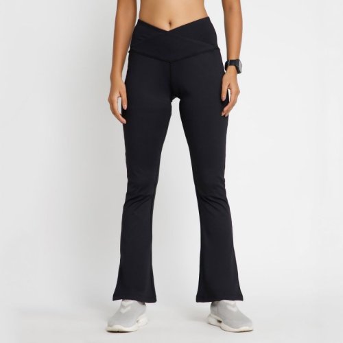 Elastic Waistband Flare Pant