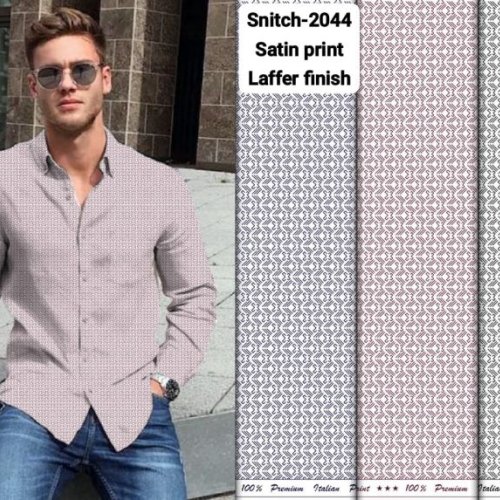 Printed Satin Shirting Fabric