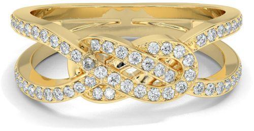 14K Gold Diamond Entwined Love Knot Ring