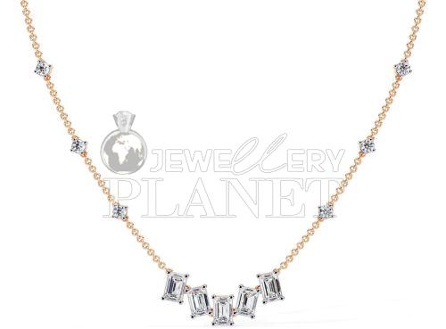14K Gold Lab Made Diamond Necklace