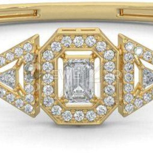 14K Gold Trinity Diamond Bracelet
