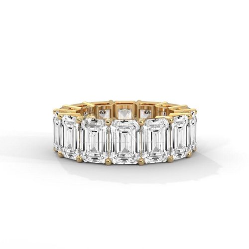 18K Gold Emerald Cut Diamond Ring