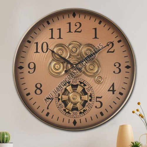 Brown Wooden Wall Clock