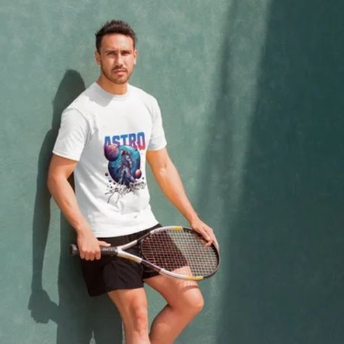 Cotton Astro Adventure Astronaut Graphic Mens T Shirt