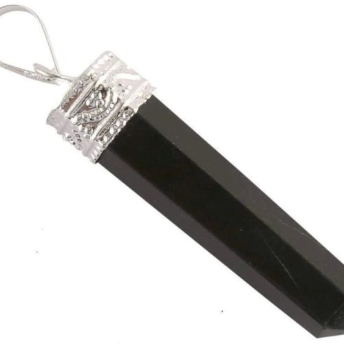 Black Tourmaline Pencil Pendant