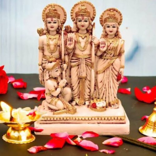 48x40x24 Inch Sandstone RAM Darbar Statue