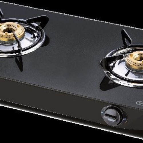 2 Burner Yashika Glass Cook Top Gas Stove