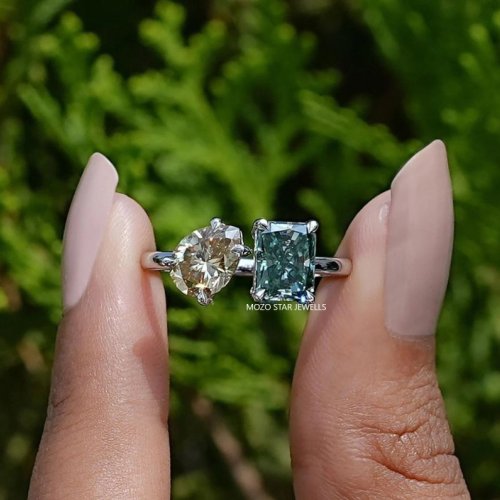 1.40 CT Radiant Moissanite Ring